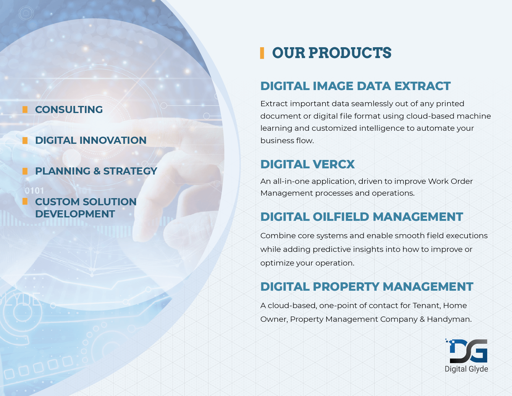 digital glyde capabilities 2022. simplified 2_Products - Image Data Extract